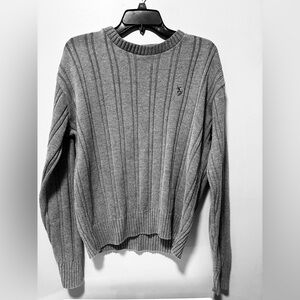 U.S. Polo Assn. Women's Gray Ribbed Sweater